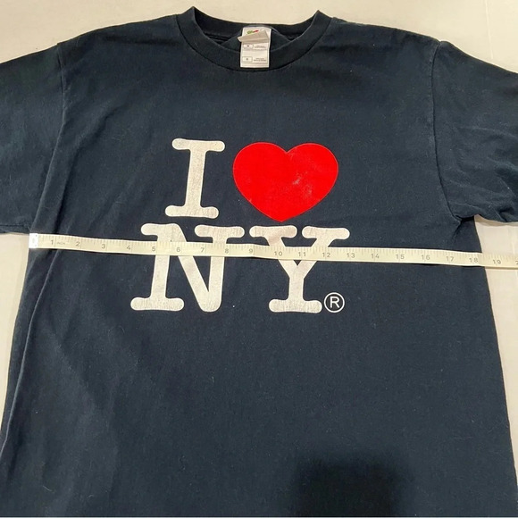 I Love (Heart) New York T-Shirt Graphic Black Crew Neck Short Sleeve Medium - Picture 5 of 9